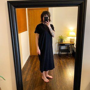 H&M Black calf-length t-shirt dress